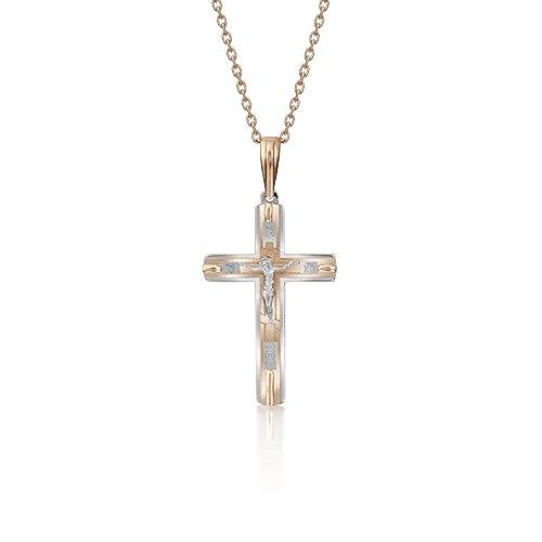Золотая подвеска крест ПЛАТИНА 03-2781-00-000-1111-42