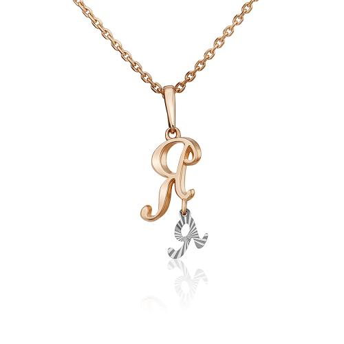 Золотая подвеска буква ПЛАТИНА 03-2950-Я-000-1111-04