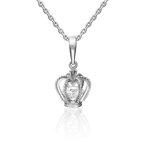 Подвеска из белого золота с кристаллом swarovski ПЛАТИНА 03-3103-00-501-1120-67 Подвеска из белого золота с кристаллом swarovski ПЛАТИНА 03-3103-00-501-1120-67