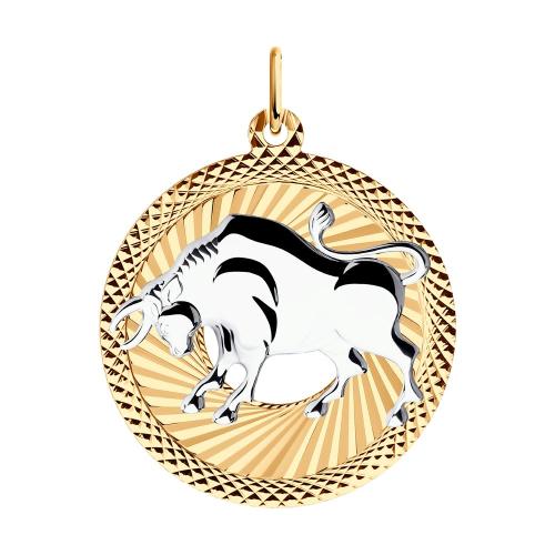 Золотая подвеска знак зодиака SOKOLOV 031200