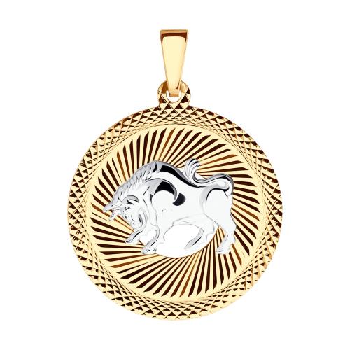 Золотая подвеска знак зодиака SOKOLOV 032326