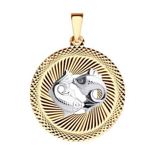 Золотая подвеска знак зодиака SOKOLOV 032336