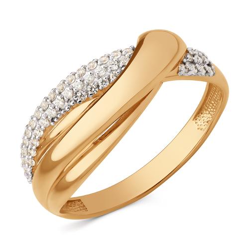 Золотое кольцо с фианитом ДИНАСТИЯ 032761-1102