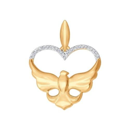 Золотая подвеска с фианитом SOKOLOV 034794