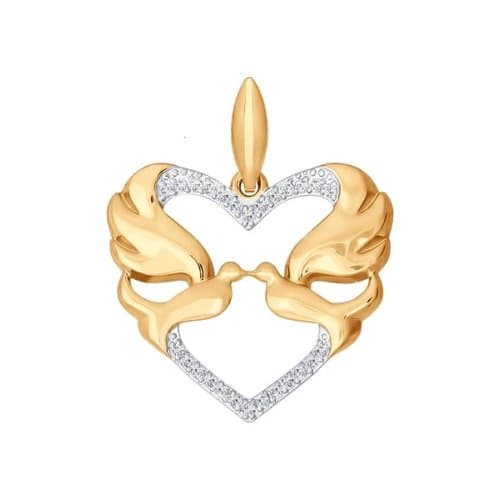 Золотая подвеска с фианитом SOKOLOV 034795