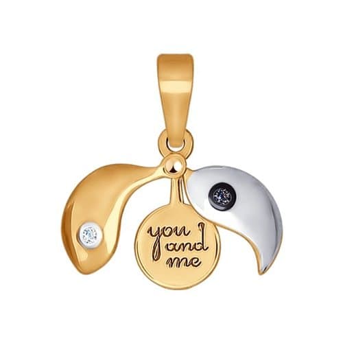 Золотая подвеска с фианитом SOKOLOV 034965 Золотая подвеска с фианитом SOKOLOV 034965