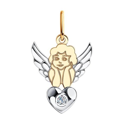 Золотая подвеска с фианитом SOKOLOV 035437