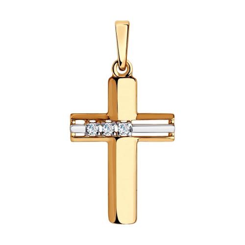 Золотая подвеска с фианитом SOKOLOV 035688