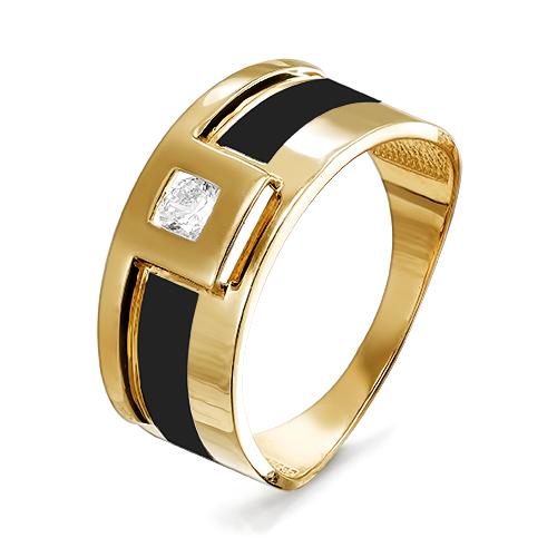 Мужская печатка из золота с эмалью DEL'TA 040220..