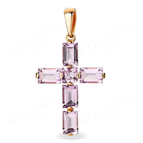 Золотая подвеска с аметистом МИРИАДА 0430004