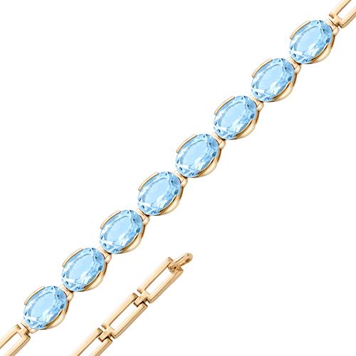 Золотой браслет с топазом МАСТЕР БРИЛЛИАНТ 08-1-038-13