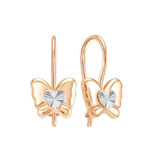 Золотые серьги ЗОЛОТЫЕ УЗОРЫ 08-62-0156-00