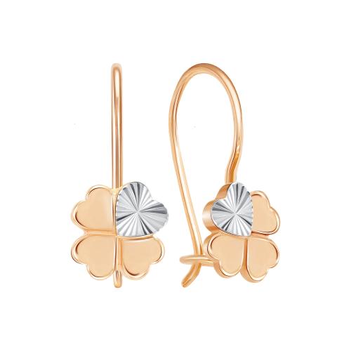 Золотые серьги ЗОЛОТЫЕ УЗОРЫ 08-62-0165-00