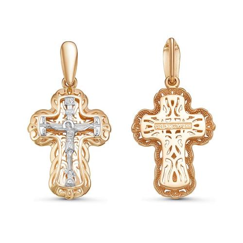 Золотая подвеска крест DEL'TA 080635