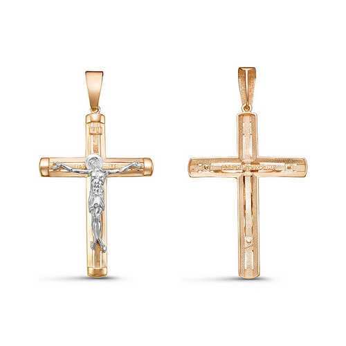 Золотая подвеска крест DEL'TA 080660