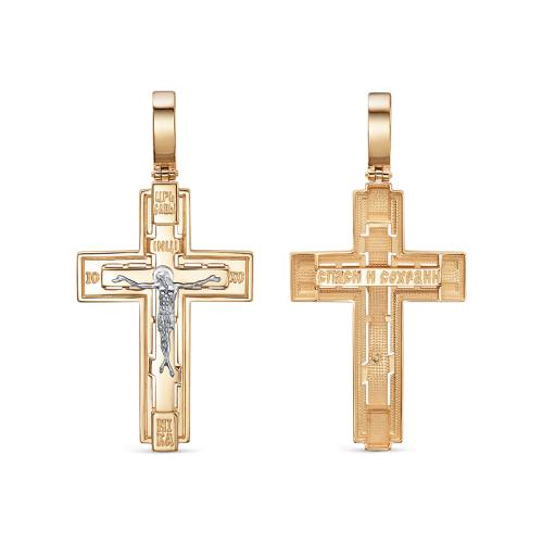 Золотая подвеска крест DEL'TA 0806667