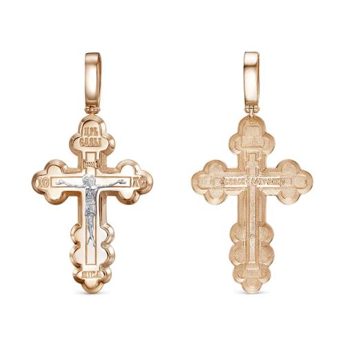 Золотая подвеска крест DEL'TA 0806678