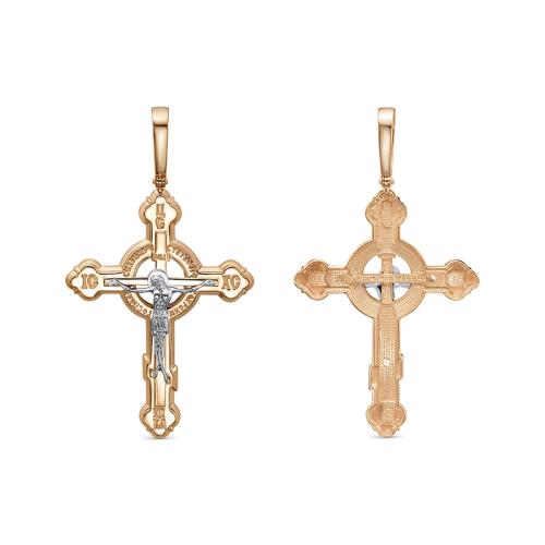 Золотая подвеска крест DEL'TA 0806682