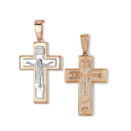 Золотая подвеска крест DEL'TA 080918