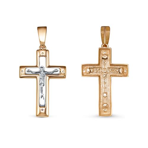 Золотая подвеска крест DEL'TA 080919