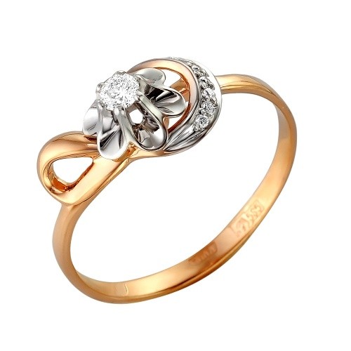 Золотое кольцо с бриллиантом МАСТЕР БРИЛЛИАНТ 1-105-288