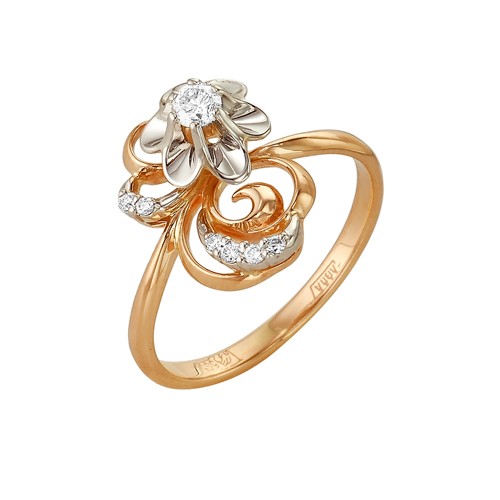 Золотое кольцо с бриллиантом МАСТЕР БРИЛЛИАНТ 1-105-36