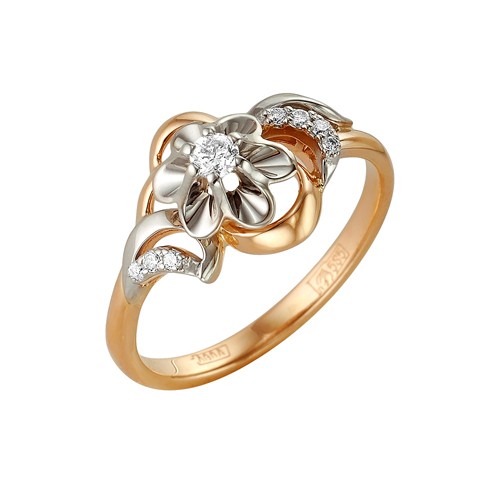 Золотое кольцо с бриллиантом МАСТЕР БРИЛЛИАНТ 1-105-76