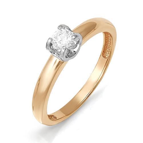 Помолвочное кольцо из белого золота с бриллиантом МАСТЕР БРИЛЛИАНТ 1-106-354