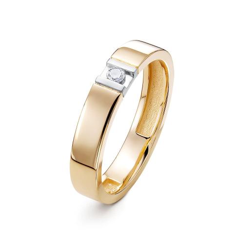 Золотое кольцо дорожка с бриллиантом ЛЕТО 101-7100