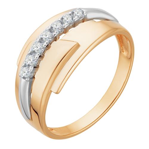 Золотое кольцо дорожка с бриллиантом АЛЕКСАНДРА 1012045