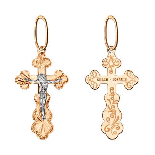 Золотая подвеска крест ГОЛДЕН ГЛОБ 102-ИХ-20.04-02