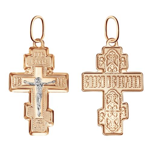 Золотая подвеска крест ГОЛДЕН ГЛОБ 102-ОБ-26.30-11