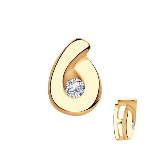 Золотая подвеска с бриллиантом АЛЕКСАНДРА 1030228