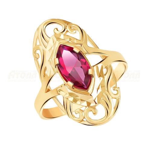 Золотое кольцо с фианитом АТОЛЛ 10389АС1