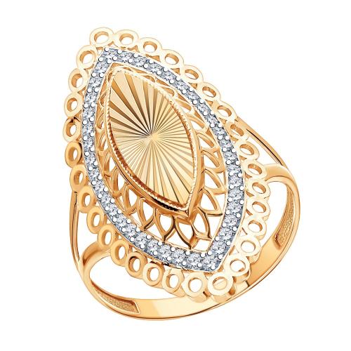 Золотое кольцо с фианитом АТОЛЛ 10660а