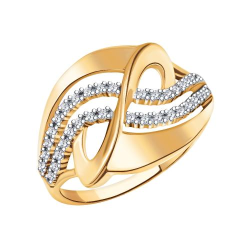 Золотое кольцо с фианитом АТОЛЛ 10723 Золотое кольцо с фианитом АТОЛЛ 10723