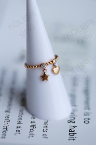 Золотое кольцо с фианитом ДАРИНА 1100112