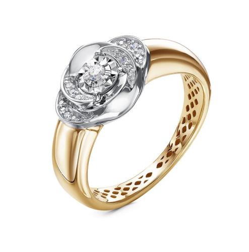 Золотое кольцо дорожка с бриллиантом АЛЕКСАНДРА 1101603