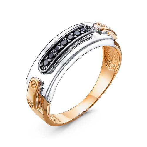 Мужская печатка из золота с фианитом DEL'TA 1102535