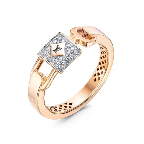 Золотое кольцо с фианитом BERGER 110350