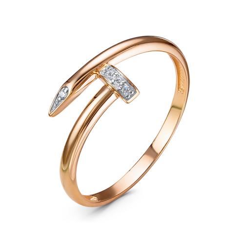 Золотое кольцо с фианитом DEL'TA 1104714