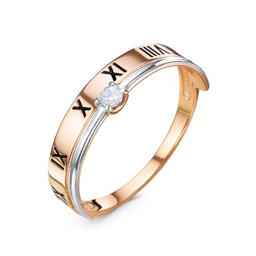 Золотое кольцо с фианитом DEL'TA 1104769