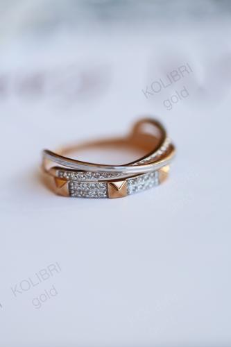 Золотое кольцо дорожка с фианитом DEL'TA 1105357