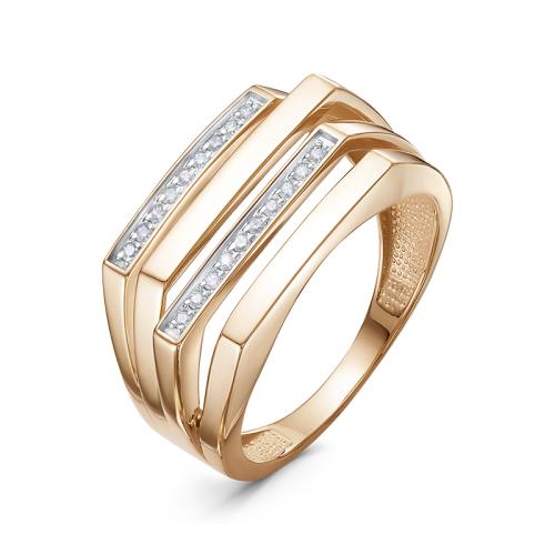 Золотое кольцо с фианитом DEL'TA 1107244