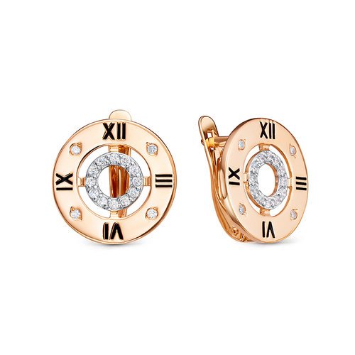 Золотые серьги с фианитом DEL'TA 1204768 Золотые серьги с фианитом DEL'TA 1204768