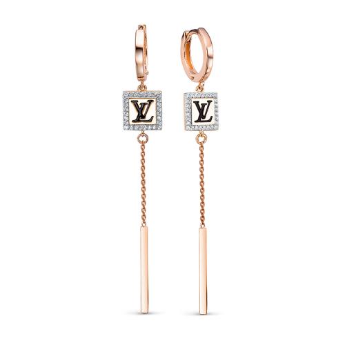 Золотые серьги с эмалью и фианитом DEL'TA 1205537 Золотые серьги с эмалью и фианитом DEL'TA 1205537