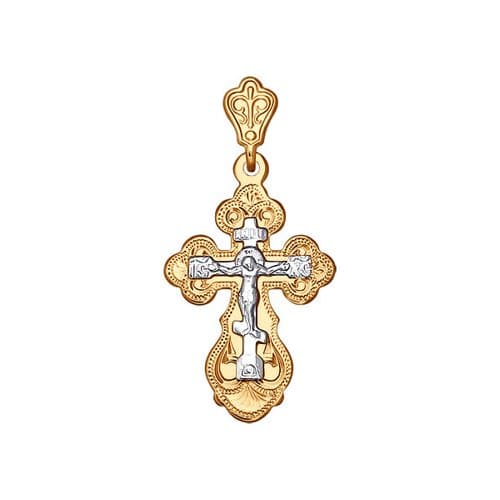 Золотая подвеска крест SOKOLOV 121159