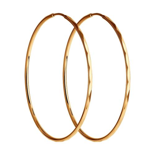 Золотые серьги конго SOKOLOV 140008