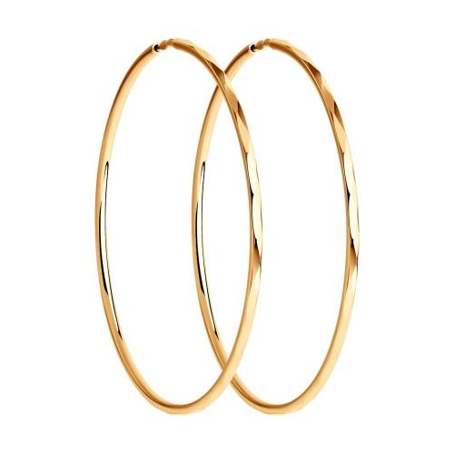 Золотые серьги конго SOKOLOV 140009