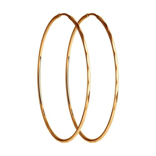 Золотые серьги конго SOKOLOV 140010